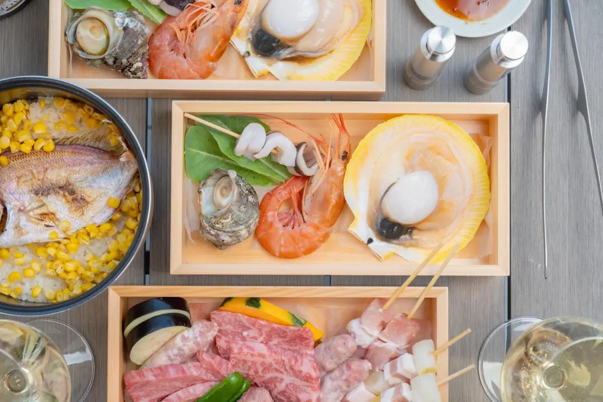 知多牛と海鮮BBQプラン 4